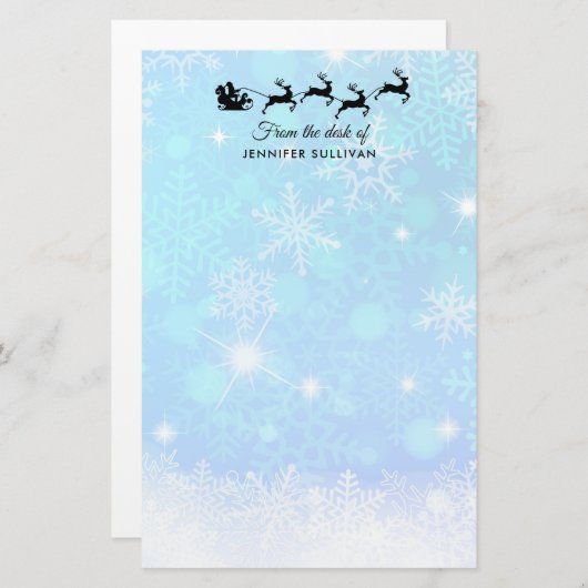 Sinterklaas en zijn vliegende rendier briefpapier (Voorkant / Achterkant)