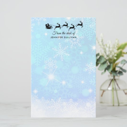 Sinterklaas en zijn vliegende rendier briefpapier (Staand voorkant)