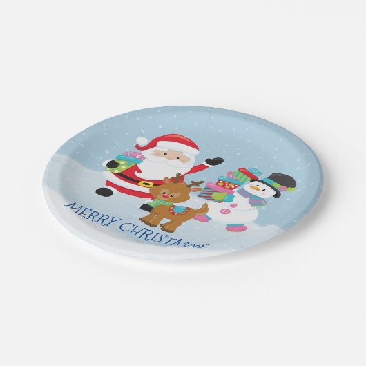 Sinterklaas en zijn vrienden papieren Bord (Gekanteld)