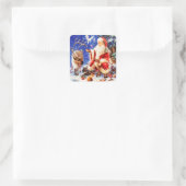 Sinterklaas en zijn vrienden vierkante sticker (Tas)
