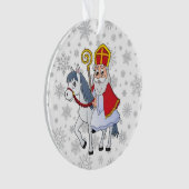 Sinterklaas en zijn White Horse Ornament (voorkant)