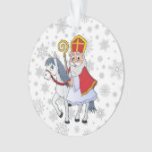 Sinterklaas en zijn White Horse Ornament (voorkant)