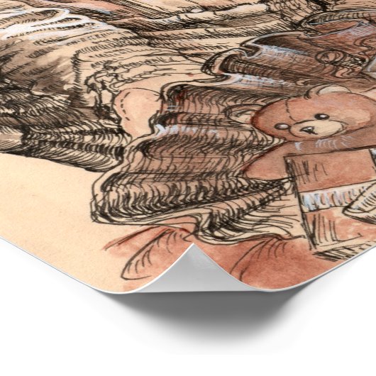 Sinterklaas en Zwarte Piet door Portia St Luke Poster (Hoek)