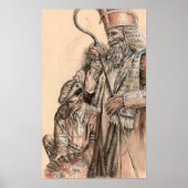 Sinterklaas en Zwarte Piet door Portia St Luke Poster (Voorkant)