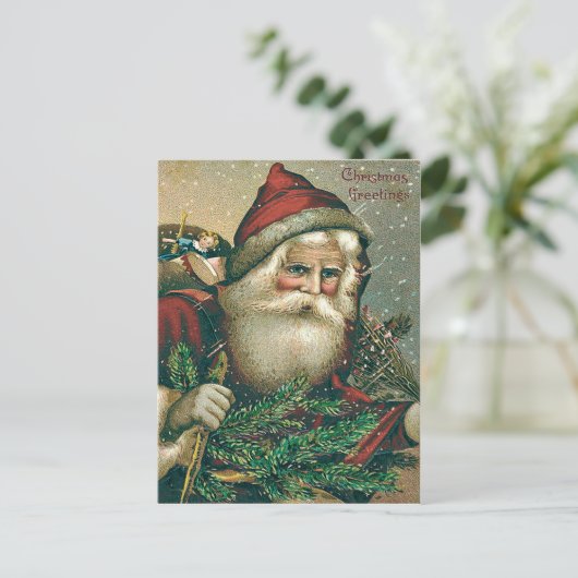 Sinterklaas Evergreen Stack of Toys Feestdagenkaart (Staand voorkant)