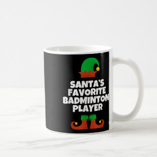 Sinterklaas Favoriete Badminton Speler Kerstmuts P Koffiemok