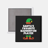 Sinterklaas Favoriete Badmintonspeler Kerstmuts Pr Magneet (Voorkant / Achterkant)