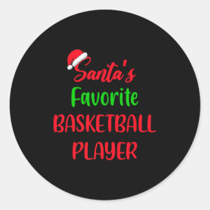 Sinterklaas favoriete basketballspeler basketball  ronde sticker