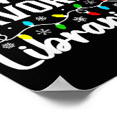 Sinterklaas Favoriete Bibliothecaris Grappig Kerst Poster (Hoek)