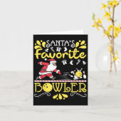 Sinterklaas Favoriete Bowler Sint-Klaas Bowling Ke Kaart (Gele Bloem)