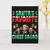 Sinterklaas' favoriete cheerleaders Kerstmis Kaart (Gele Bloem)