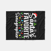 Sinterklaas' favoriete echoscopist leuke kerstfami fleece deken (Voorkant (Horizontaal))