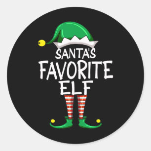 Sinterklaas' favoriete Elf leuk kerst pyjama Sinte Ronde Sticker