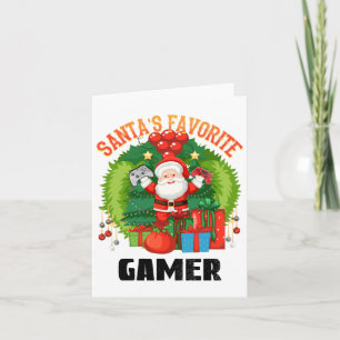 Sinterklaas' favoriete gamer, gamen deze kerst kaart