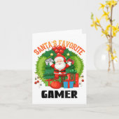 Sinterklaas Favoriete Gamer, Gamen deze Kerstmis Kaart (Gele Bloem)