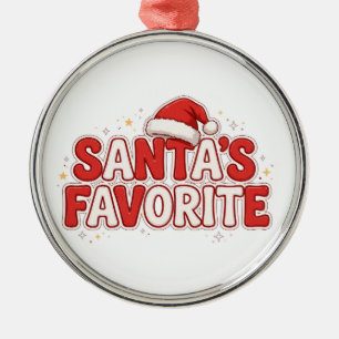 Sinterklaas' Favoriete Grappige Kerstontwerp Metalen Ornament