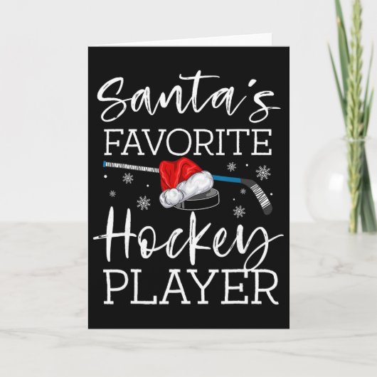 Sinterklaas' favoriete ijshockeyspeler grappige py kaart (Voorkant)