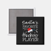 Sinterklaas' favoriete ijshockeyspeler grappige py magneet (Voorkant / Achterkant)