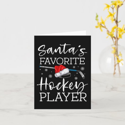 Sinterklaas' favoriete ijshockeyspeler leuke pyjam kaart (Gele Bloem)