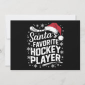 Sinterklaas' favoriete ijshockeyspeler pyjama Kers Feestdagenkaart (Voorkant)