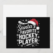 Sinterklaas' favoriete ijshockeyspeler pyjama Kers Feestdagenkaart (Voorkant / Achterkant)