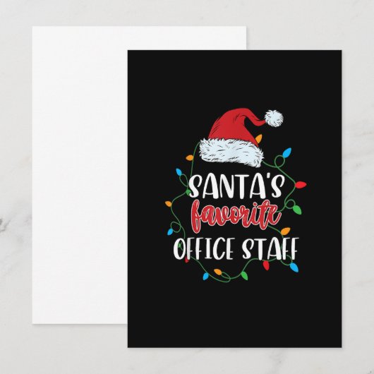 Sinterklaas' Favoriete Kantoorpersoneel Kerstverli Kaart (Voorkant / Achterkant)