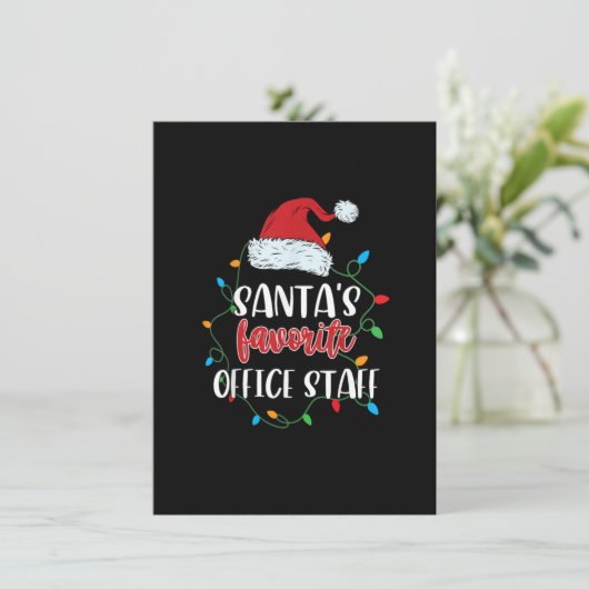 Sinterklaas' Favoriete Kantoorpersoneel Kerstverli Kaart (Staand voorkant)