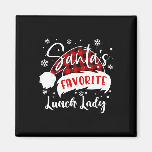 Sinterklaas Favoriete Lunch Dames Hoed Flanel Kers Magneet