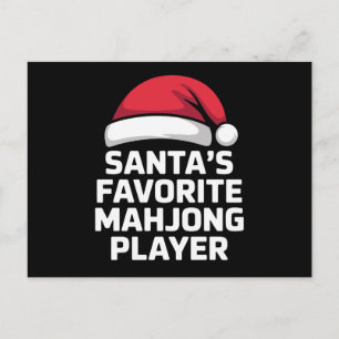 Sinterklaas Favoriete Mahjong Speler Kerstspel Feestdagenkaart