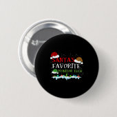 Sinterklaas' favoriete monitor tech leuk kerstfees ronde button 5,7 cm (Voorkant /achterkant)