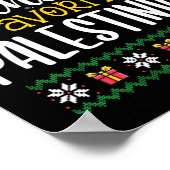Sinterklaas' favoriete Palestijnse lelijke kersttr Poster (Hoek)