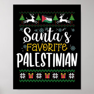 Sinterklaas' favoriete Palestijnse lelijke kersttr Poster