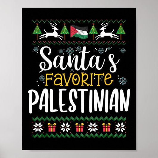 Sinterklaas' favoriete Palestijnse lelijke kersttr Poster (Voorkant)