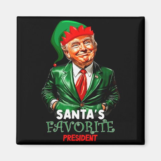 Sinterklaas' favoriete president grappig Trump Magneet (Voorkant)