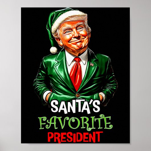Sinterklaas' favoriete president grappige Sinterkl Poster (Voorkant)