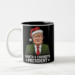 Sinterklaas' favoriete president grappige Trump ke Tweekleurige Koffiemok