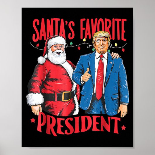 Sinterklaas' favoriete president Sinterklaas Trump Poster (Voorkant)