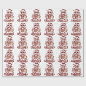 Sinterklaas' Favoriete Skelet Grappige Kerstmis  Cadeaupapier (Vlak)