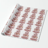 Sinterklaas' Favoriete Skelet Grappige Kerstmis  Cadeaupapier (Uitgerold)