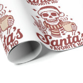 Sinterklaas' Favoriete Skelet Grappige Kerstmis  Cadeaupapier (Rol Hoek)