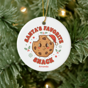 Sinterklaas' Favoriete Snack Grappige Kerst Orname Keramisch Ornament