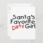 Sinterklaas Favoriete Vuil Meisje Feestdagenkaart (Voorkant / Achterkant)