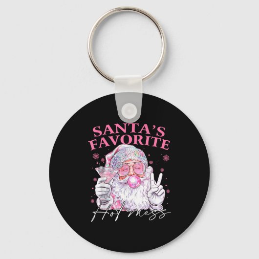 Sinterklaas' favoriete warboel grappige kerst sleutelhanger (Voorkant)