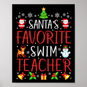 Sinterklaas' favoriete zwemleraar Kerstmis Matchin Poster