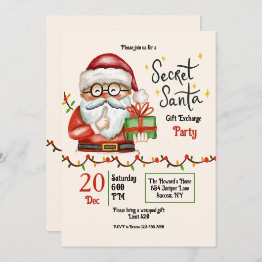 Sinterklaas Feest Kaart (Voorkant / Achterkant)