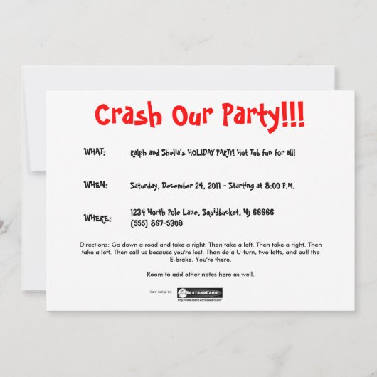 Sinterklaas-feestdag Kaart (Achterkant)