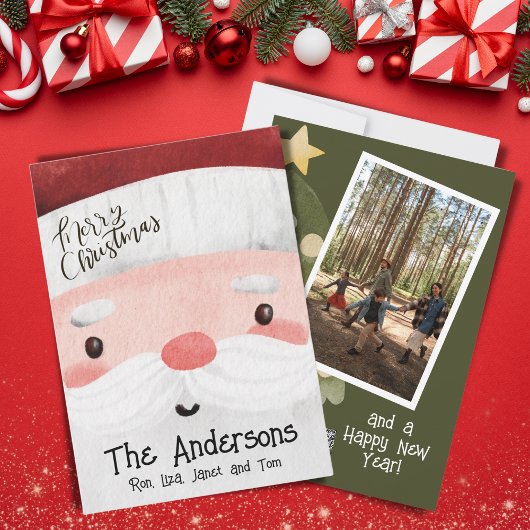 Sinterklaas Foto Gifts Vrolijke Kerstboom Feestdagenkaart