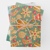 Sinterklaas Frosty het Sneeuw Man Kerst Inpakpapier Vel (In situ)