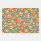 Sinterklaas Frosty het Sneeuw Man Kerst Inpakpapier Vel (Voorkant)