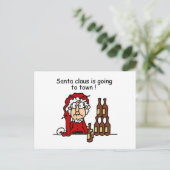 Sinterklaas gaat naar de stad feestdagenkaart (Staand voorkant)